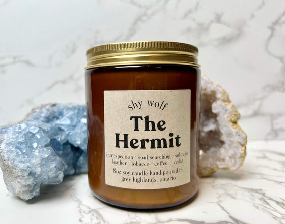 The Hermit Tarot Candle